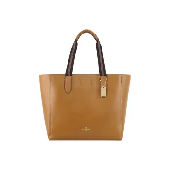 COACH Derby Cow Leather Tote Bag Shopping Bag Handbag Shoulder Bag Large Size Women's Brown