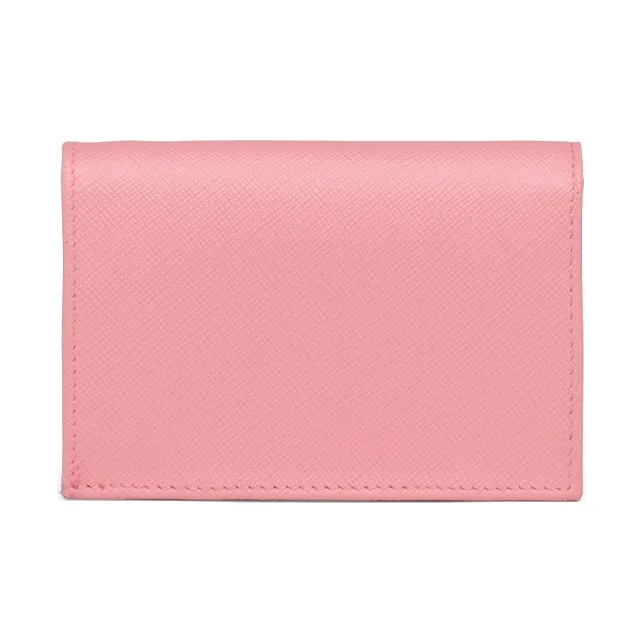 PRADA Saffiano Leather Wallet Small Size Women's Petal Pink-2