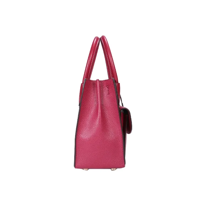 MICHAEL KORS Mercer Leather Trunk Bag, Shoulder Bag, Crossbody Bag, Handbag Small Size Women's Berry-3