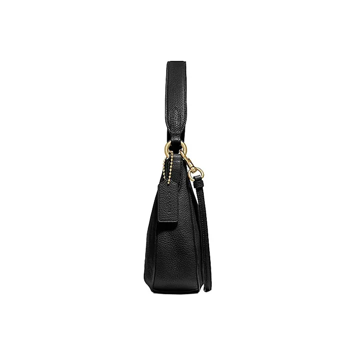 COACH Sutton Leather Shoulder Bag Handbag Shoulder Bag Crossbody Bag Large Size Women's Black-1