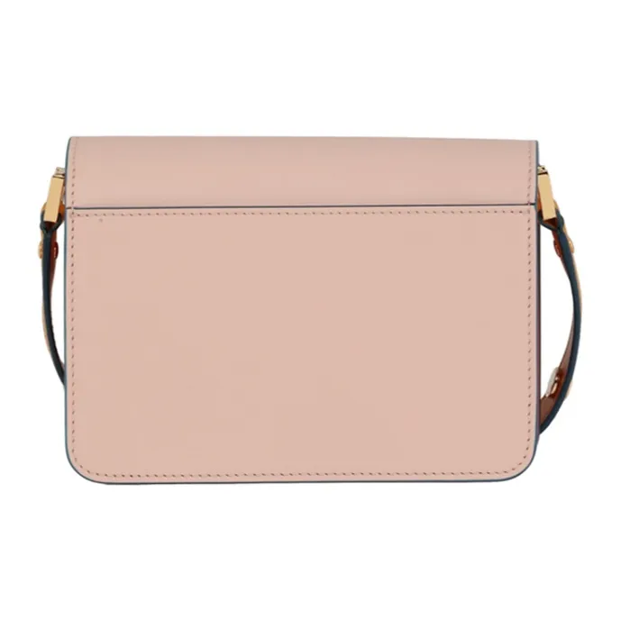 MARNI Trunk Cow Leather Shoulder Bag Mini Women's Pink & Yellow-3