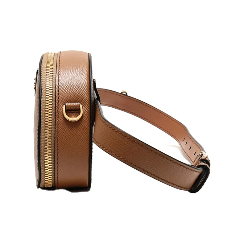 PRADA Cow Leather Crossbody Bags Fanny Pack Sling Bags Women's Caramel-2