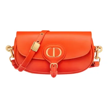 DIOR Bobby Smooth Cow Leather Crescent Bag Handbag Shoulder Bag Crossbody Bag Women's Bright Orange
