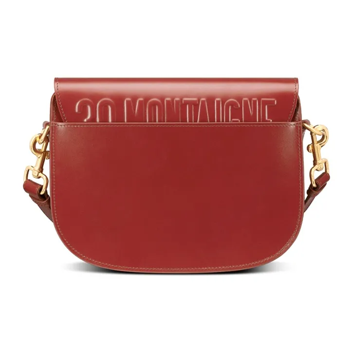 DIOR Bobby Smooth Finish Calfskin One Shoulder Crossbody Clutches Medium Size Women's Brick Red-3