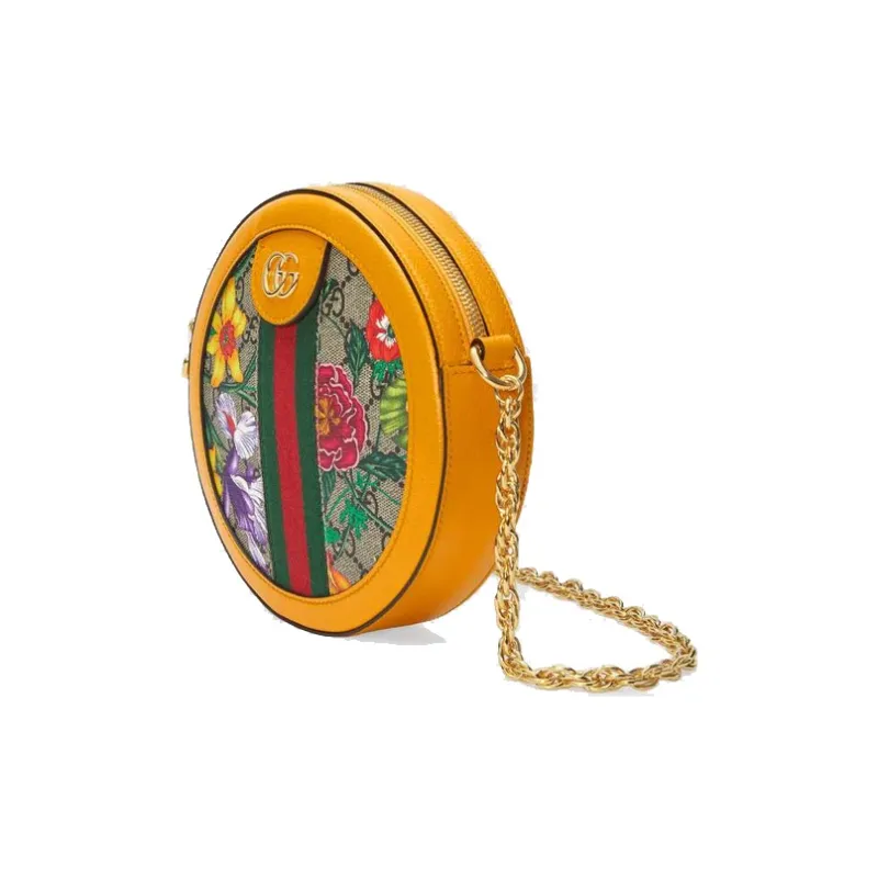 GUCCI Ophidia Leather Binding Round Bag, Shoulder Bag, Crossbody Bag Women's-1