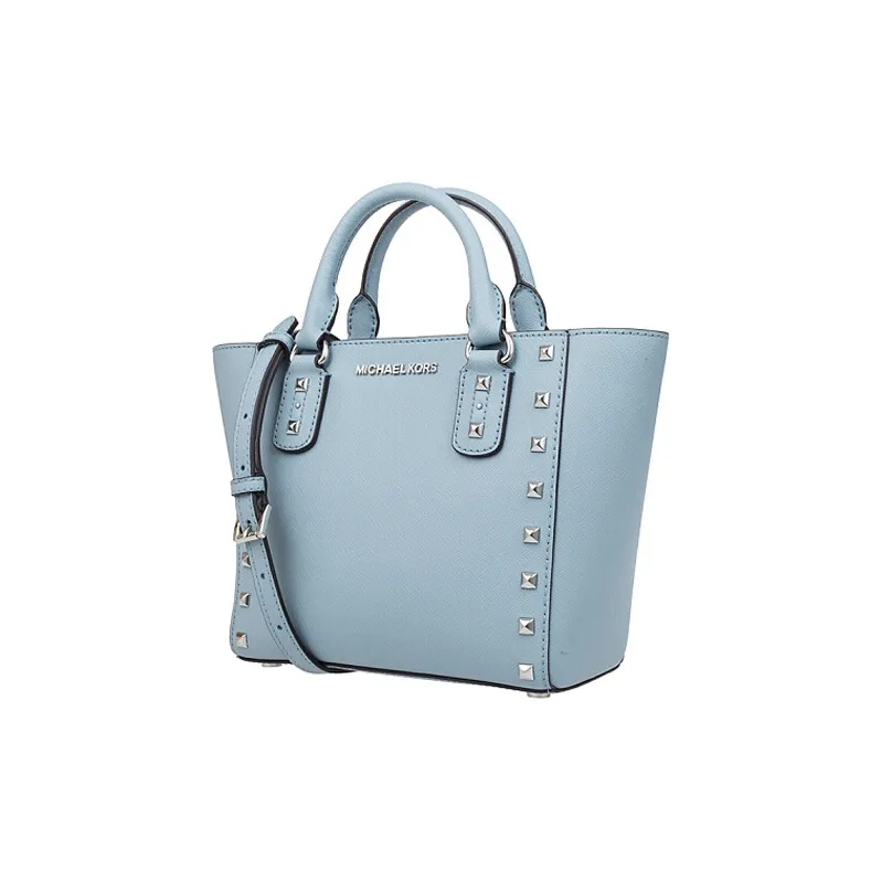 MICHAEL KORS Sandrine Leather Handbag Shoulder Bag Crossbody Bag Women's Light Blue-1