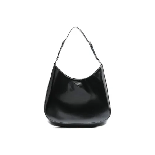 PRADA Cleo Leather Shoulder Bag Women's Black