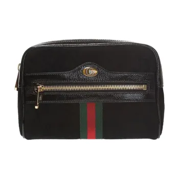 GUCCI Ophidia Cow Leather Sling Bag, Shoulder Bag, Crossbody Bag, Fanny Pack Small Size Unisex Black