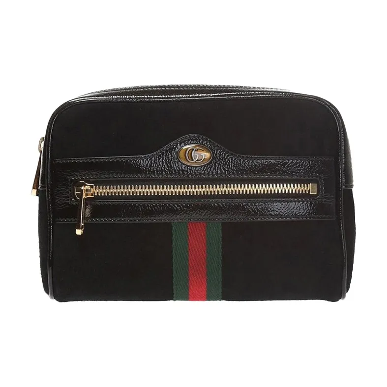 GUCCI Ophidia Cow Leather Sling Bag, Shoulder Bag, Crossbody Bag, Fanny Pack Small Size Unisex Black-0