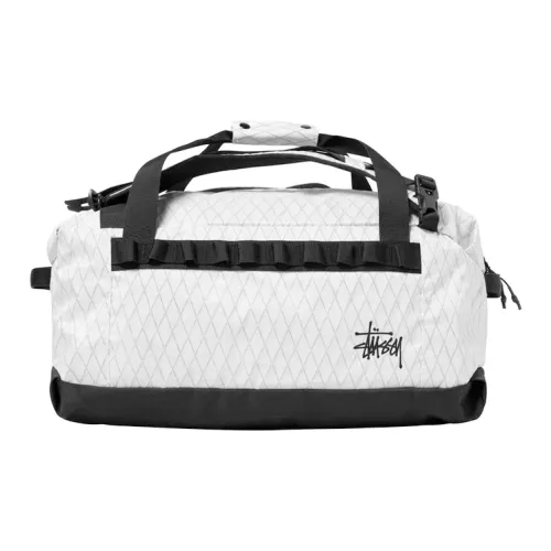 Stussy Nylon Fabric Travel Bag Handbag Regular Unisex Black/White