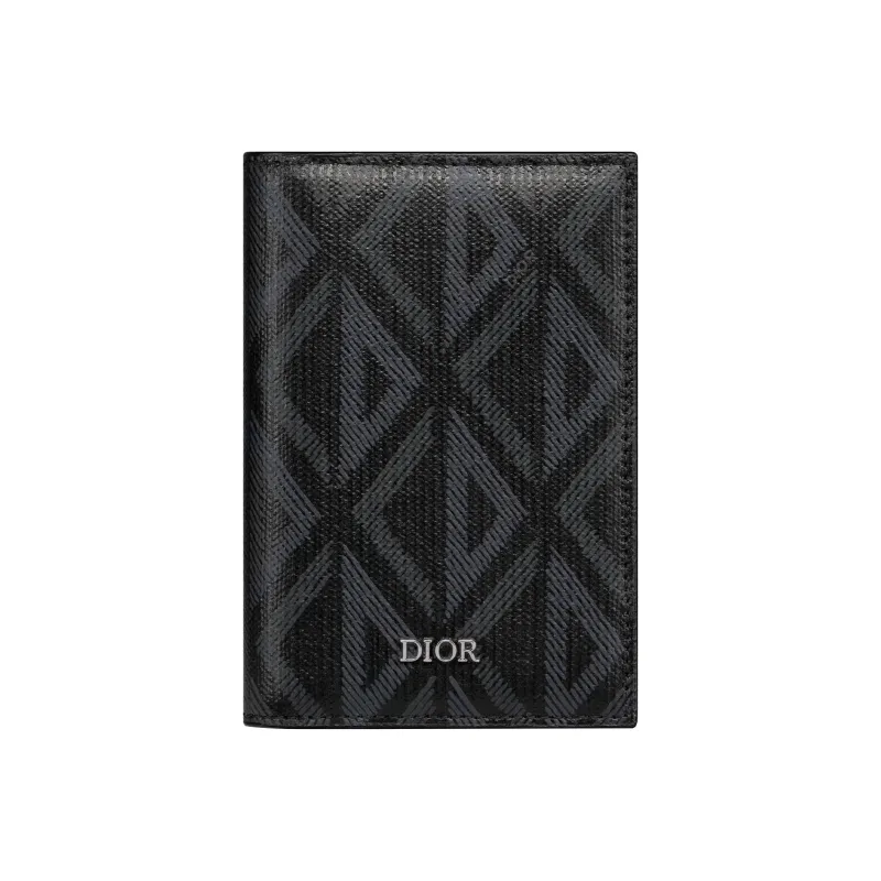 DIOR Canvas Card Holder Men's Black-0