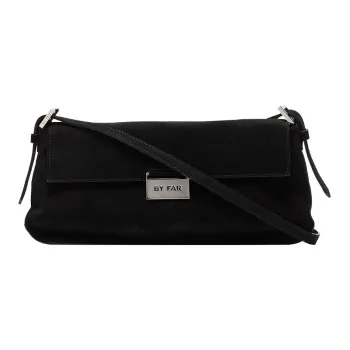By Far Matilda Suede Fabric Shoulder Bag Women's Black