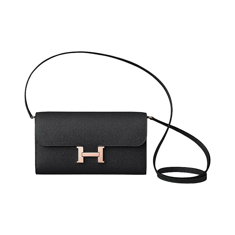 HERMES Constance To Go Epsom Leather Wallets Shoulder Bag Crossbody Bag Women's Noir Black-0