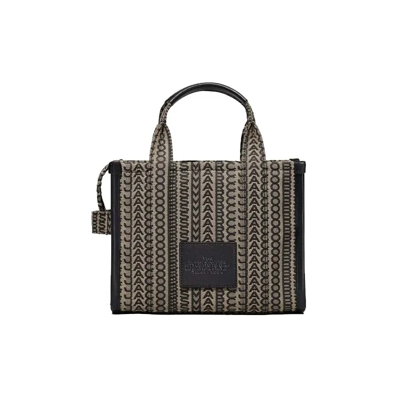 MARC JACOBS Monogram Jacquard Tote Bag Small Brown-2