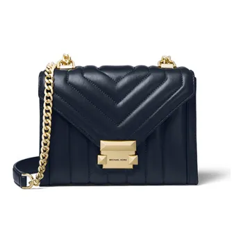 MICHAEL KORS Whitney Sheepskin Envelope Bag Shoulder Bag Crossbody Bag Small Size Women's Navy Blue