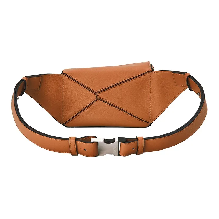 LOEWE Puzzle Bum Bag In Classic Calfskin Mini Tan-3