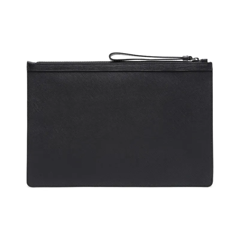 BALLY BOLLIS PVC Clutch Regular Men's Black Red White Stripes-2