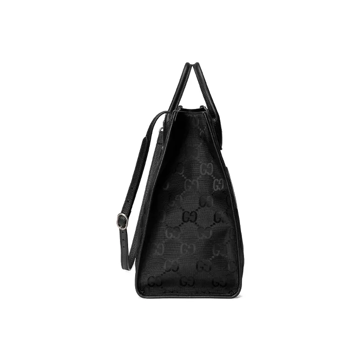 GUCCI Off The Grid Nylon With Leather Tote Bag Shopping Bag Crossbody Handbag Shoulder Bag Men's Black-3