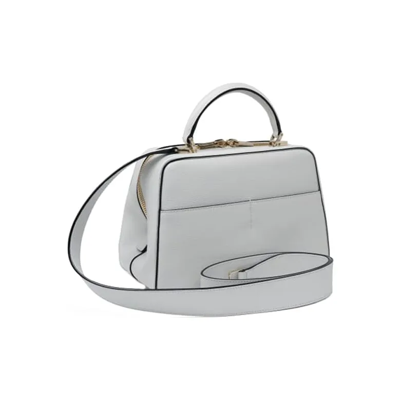 Valextra Serie S Calfskin Shoulder Bag Crossbody Bag Handbag Medium Size Women's Ecru-2