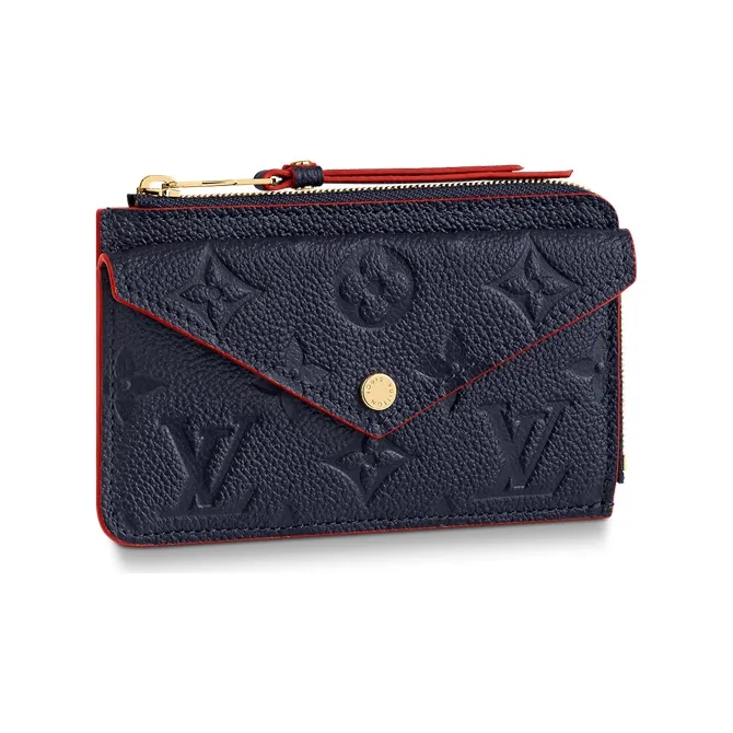 LOUIS VUITTON Card Holder Recto Reverso Monogram Empriente Navy/Red-0