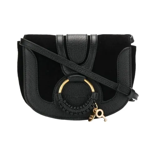 See By Chloe Hana Patchwork Leather Shoulder Bag Crossbody Bag Regular Women's Black