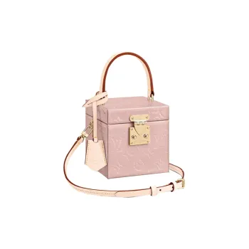 LOUIS VUITTON Gold Tone Lock Dice Bag Shoulder Bag Handbag Women's Cherry Blossom Pink