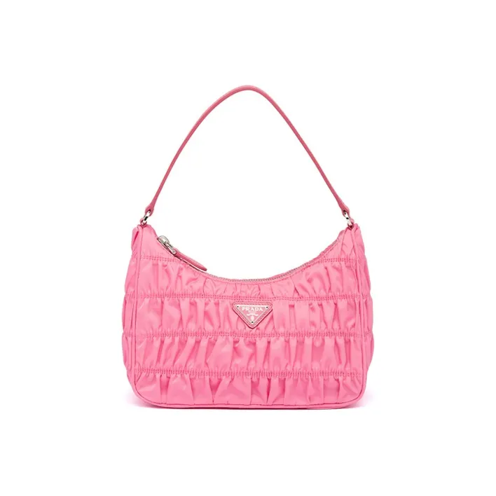 PRADA Saffiano Leather One Shoulder Handbag Mini Women's Pink-0