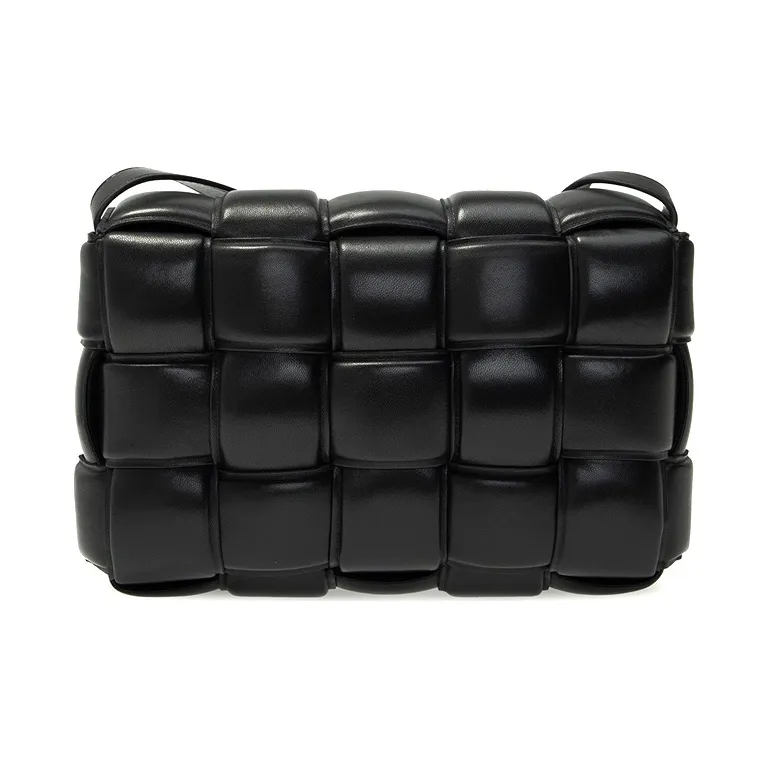 Bottega Veneta Padded Cassette Sheepskin Pillow Bag, Crossbody Bag, Shoulder Bag Women's Black-2