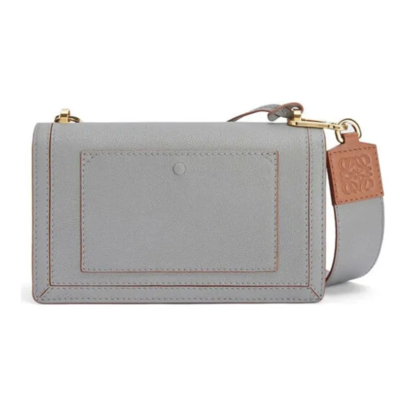 LOEWE Barcelona Soft Grained Calfskin Handheld One Shoulder Crossbody Bag Shoulder Bag Women's Smoke Gray-2