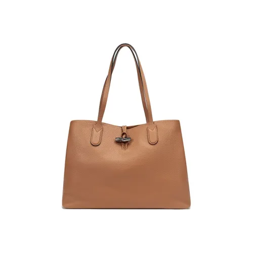 LONGCHAMP Roseau Cow Leather Tote Bag Shopping Bag Handbag Shoulder Bag Women's Natural