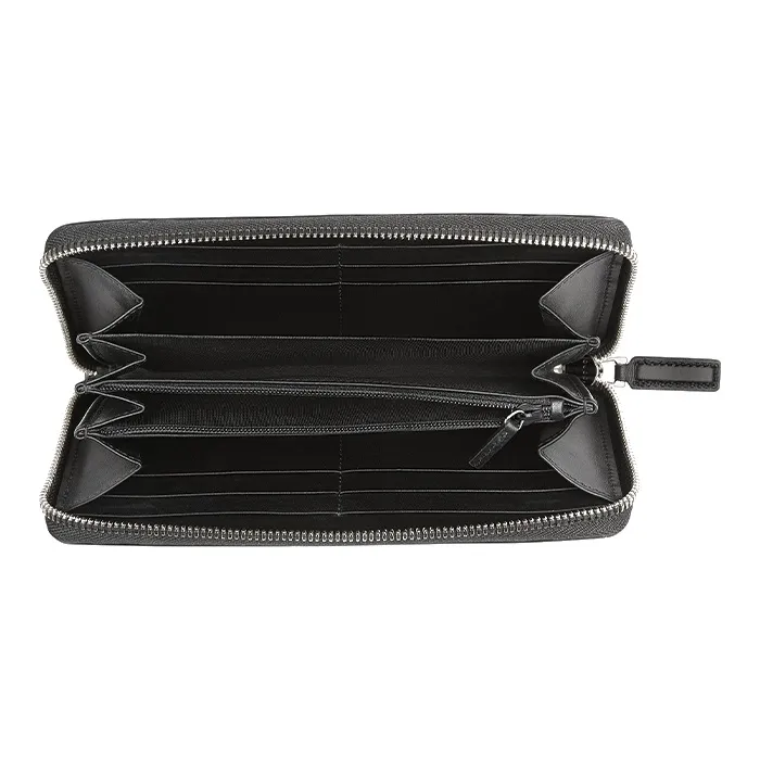 GUCCI Canvas With Leather Wallet Men's Black Gray-2