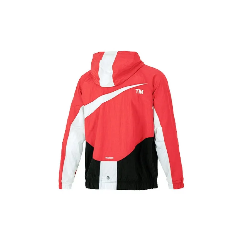 Nike Sportswear Swoosh Men's Logo Woven Hooded Jacket Red-1
