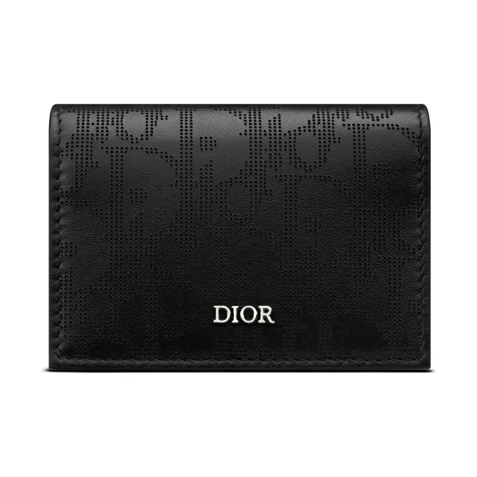 DIOR Leather Card Set Card Holder Men's Black-0