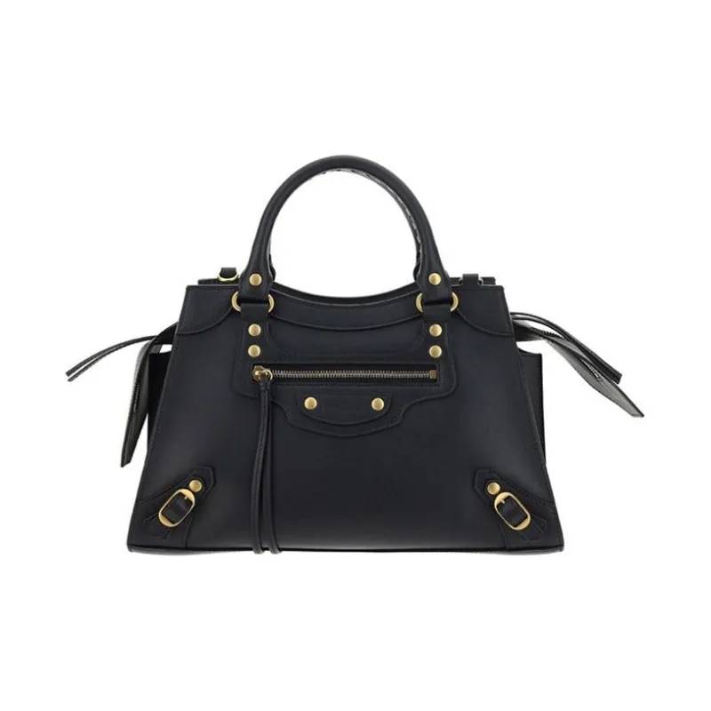Balenciaga Neo Classic Cow Leather Biker Bag Handbag Small Size Women's Black-0