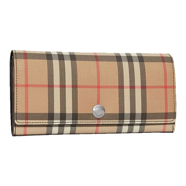 Burberry Vintage Canvas Wallet Unisex Khaki-1