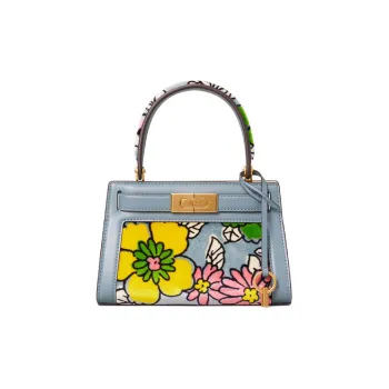 TORY BURCH Leather Handbag Small Size Women's Blue