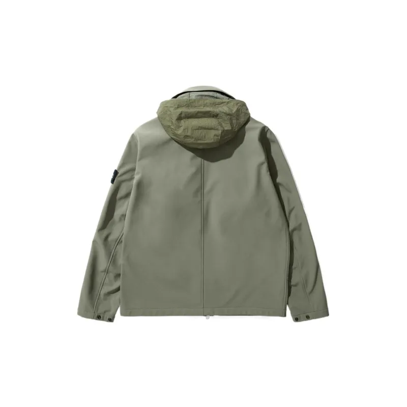 STONE ISLAND LIGHT SOFT SHELL R SERIES SOFT SHELL Jackets Men Sage Green-2