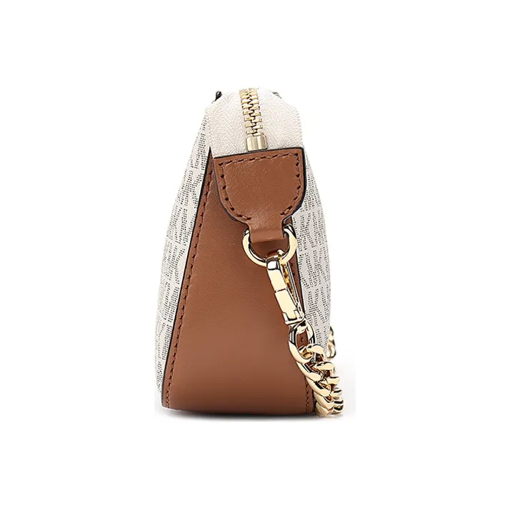 MICHAEL KORS Jet Set PVC Shoulder Bag Coin Purse Mahjong Handbag Small Size Women's Vanilla White-2