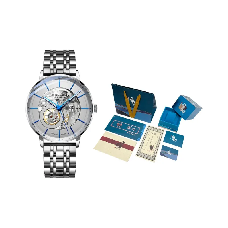SOLLEN Automatic Mechanical Movement Watch Men's Watches Cut-Out Dial SL316-12