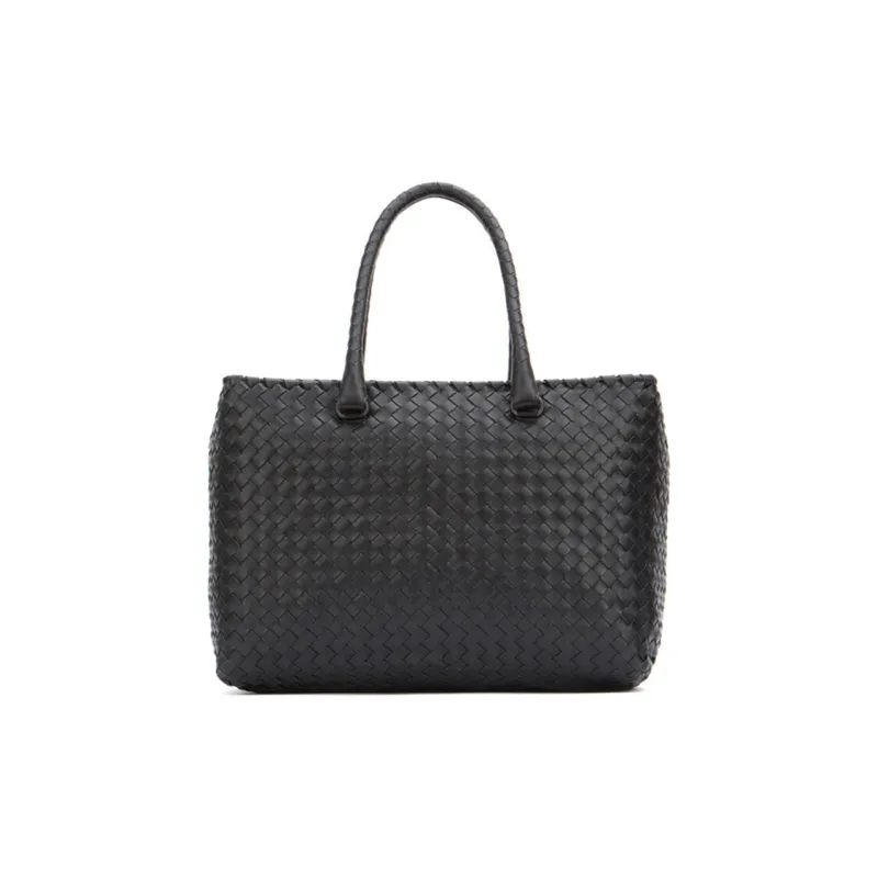 Bottega Veneta Cow Leather Tote Bag Shopping Bag Handbag Women's Black-0