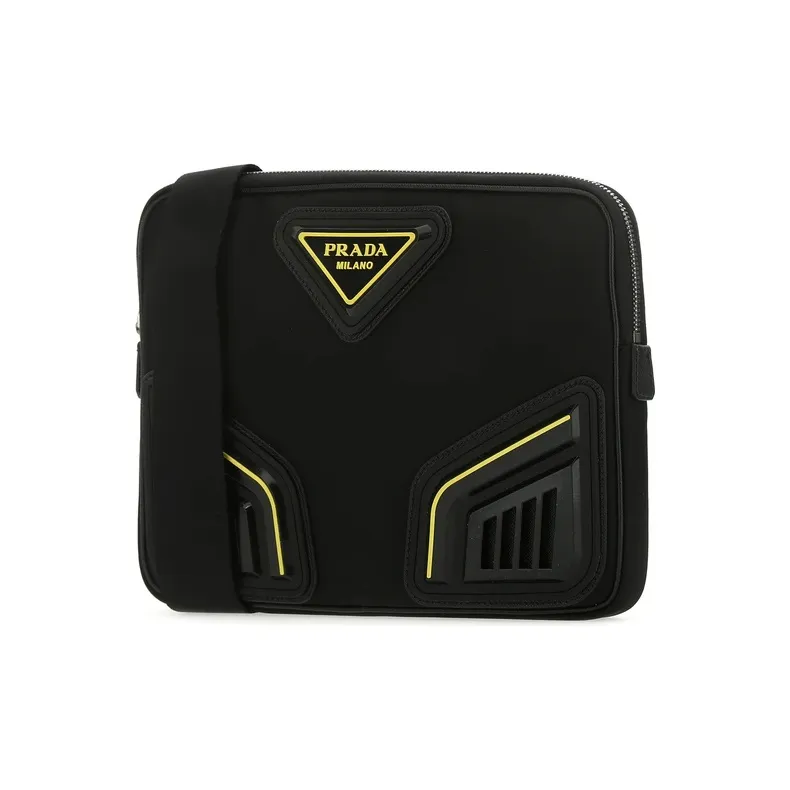 PRADA Nylon Shoulder Backpack Crossbody Bag Clutch Men's Black-1