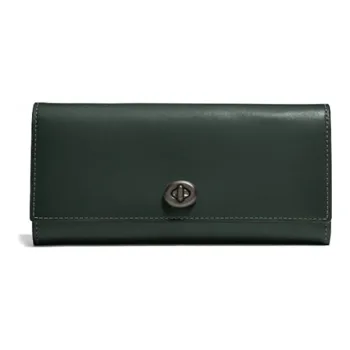COACH Envelope Chrome Tanned Leather Handheld Envelope Wallet Women's Jasper