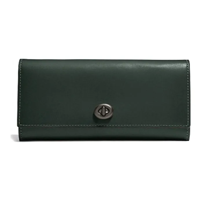 COACH Envelope Chrome Tanned Leather Handheld Envelope Wallet Women's Jasper-0