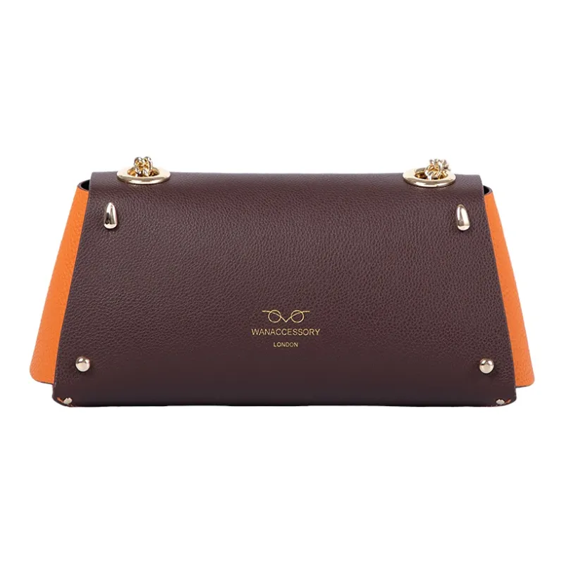 WANACCESSORY Cow Leather Crossbody Bag Regular Women's Milk Orange-5