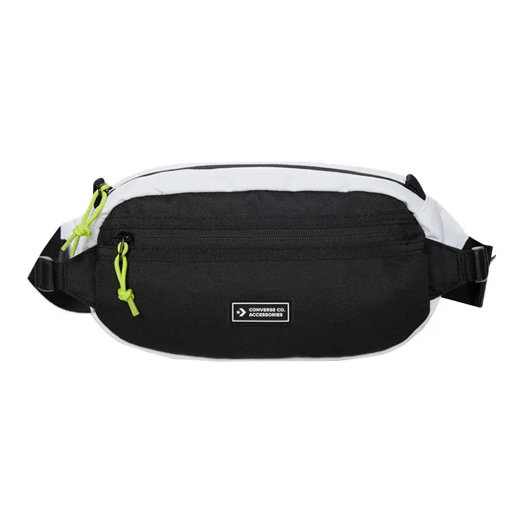 Converse Transition Sling Fabric Shoulder Bag, Crossbody Bag, Fanny Pack Regular Unisex Black White-0