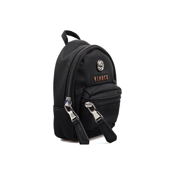 VERSACE Nylon Key Pouch Coin Purse Unisex Black-2