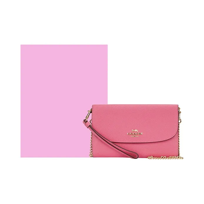 COACH Gemma Cow Leather Shoulder Bag Small Size Women's Pink-4