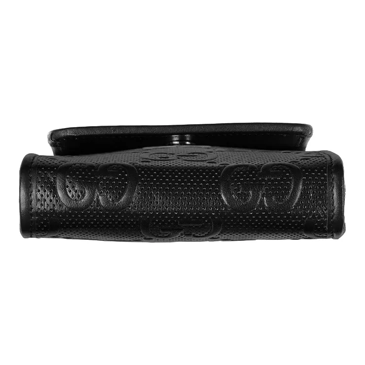 GUCCI Leather Crossbody Bags Shoulder Bags Unisex Black-5