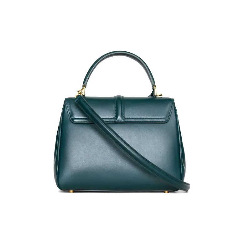 CELINE 16 Cow Leather Handbag Women's Amazon Green-2