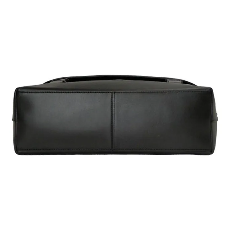 COACH Ranger Coated Canvas With Smooth Calfskin Messenger Bag Large Size Men's Black Gray Color-3